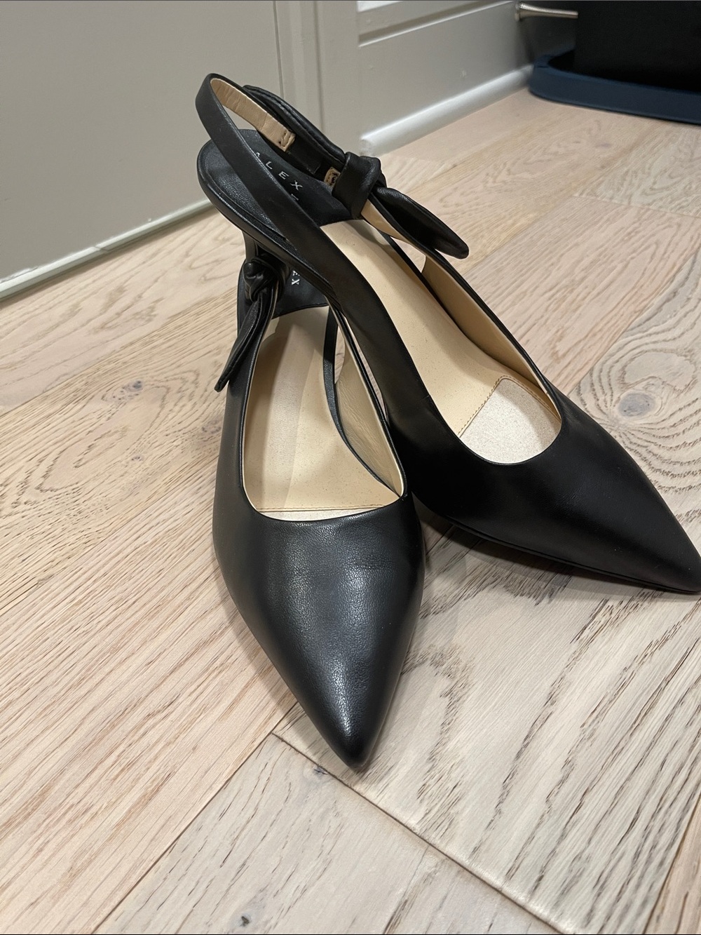 Black Kittenheel Slingback Pumps Women's Heels